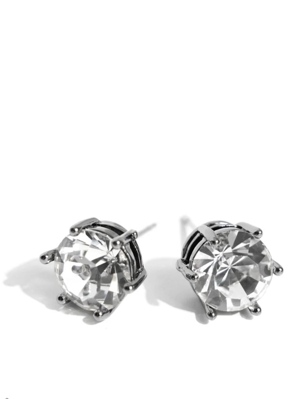 Paparazzi Forceful Facets Black Post Earrings